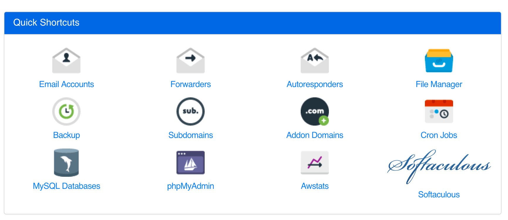 softaculous access cpanel installation