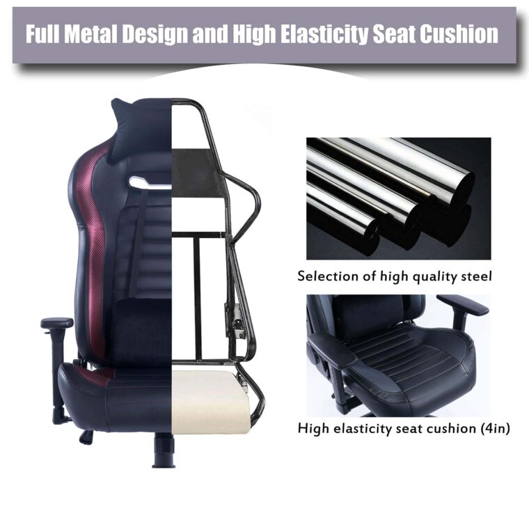 Blue Whale Massage Gaming Office Chair - Image 4