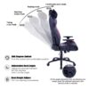 Blue Whale Massage Gaming Office Chair - Image 3